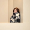 Thickened and warm woolen scarf for women's winter fashion knitted scarf Application Scenario